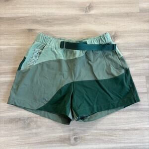 Outdoor Voices Rectrek Colorblock Shorts 3” Inseam Women XS Sequoia Green Hiking
